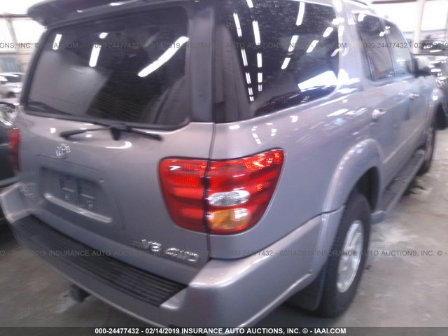 5TDBT48A62S108871 - 2002 TOYOTA SEQUOIA LIMITED SILVER photo 4