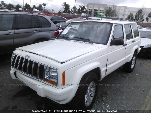 1J4FF68S6YL189159 - 2000 JEEP CHEROKEE LIMITED WHITE photo 2