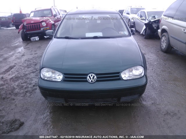 WVWBC21J4YW284583 - 2000 VOLKSWAGEN GOLF GL GREEN photo 6