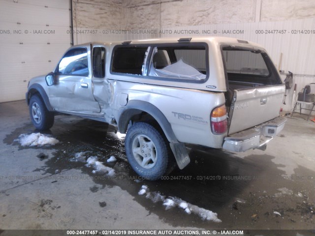 5TEWN72N21Z773793 - 2001 TOYOTA TACOMA XTRACAB GOLD photo 3