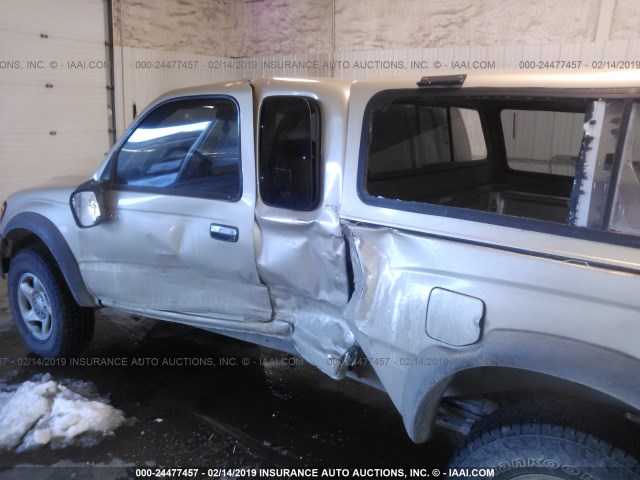 5TEWN72N21Z773793 - 2001 TOYOTA TACOMA XTRACAB GOLD photo 6