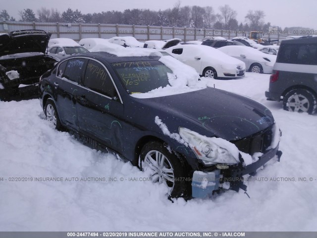 JN1CV6AR1AM252822 - 2010 INFINITI G37 BLUE photo 1