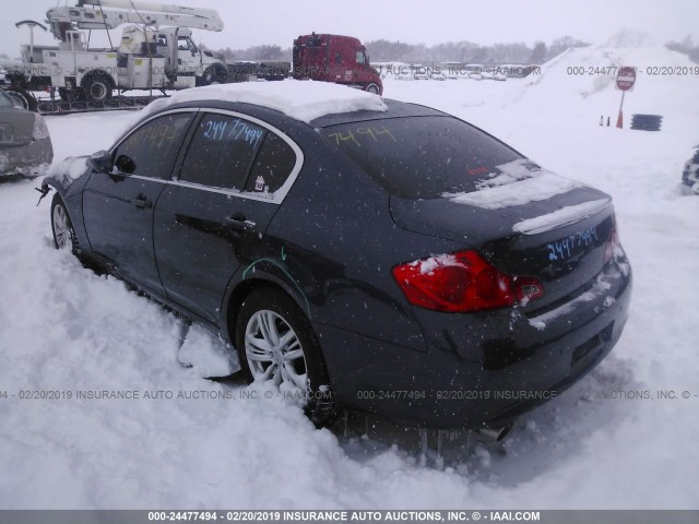 JN1CV6AR1AM252822 - 2010 INFINITI G37 BLUE photo 3