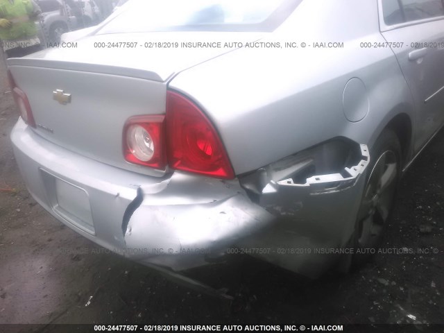 1G1ZC5E18BF203501 - 2011 CHEVROLET MALIBU 1LT ვერცხლისფერი ფოტო 6