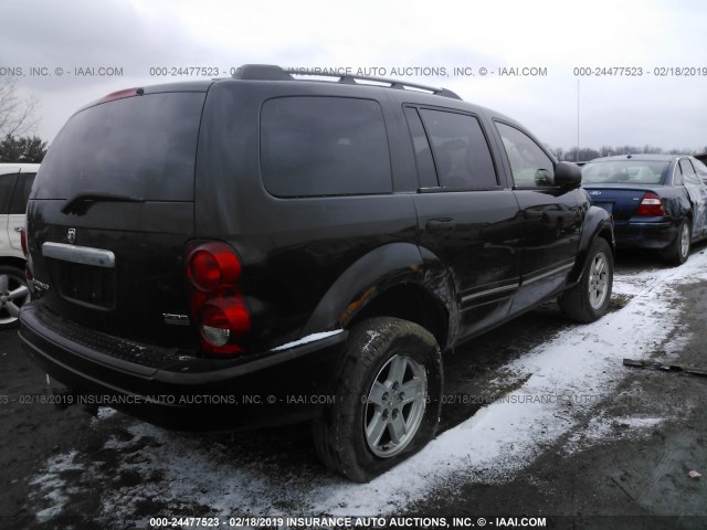 1D4HB58256F128730 - 2006 DODGE DURANGO LIMITED BLACK photo 4