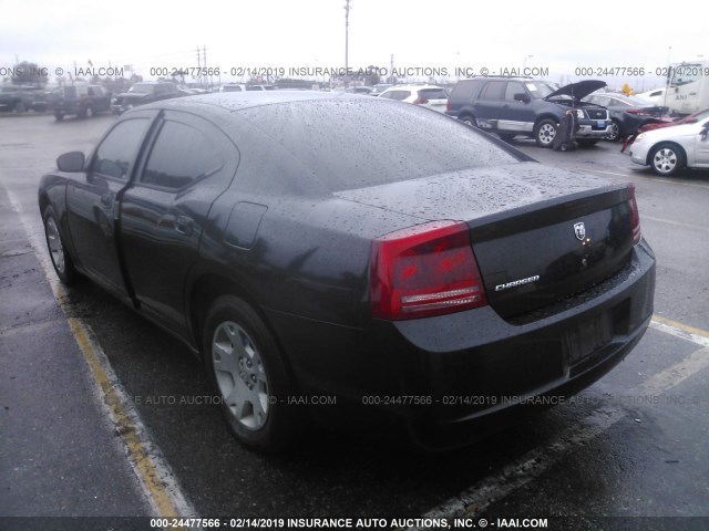 2B3LA43R87H796287 - 2007 DODGE CHARGER SE/SXT BLACK photo 3