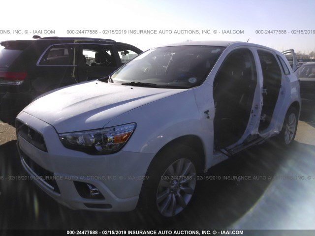 JA4AR4AU0BZ024908 - 2011 MITSUBISHI OUTLANDER SPORT SE WHITE photo 2