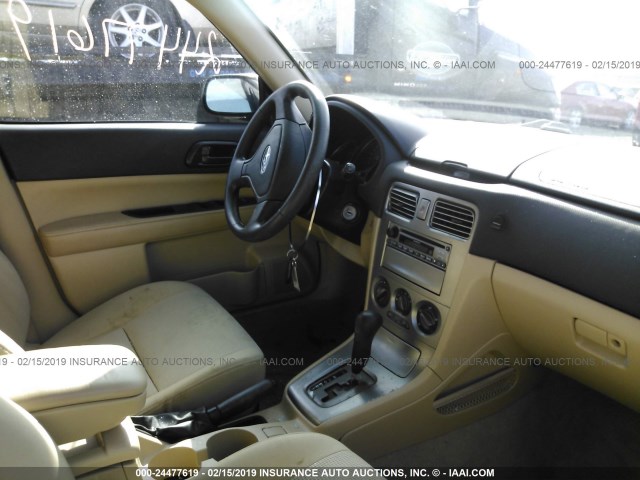 JF1SG63668H709624 - 2008 SUBARU FORESTER 2.5X GOLD photo 5