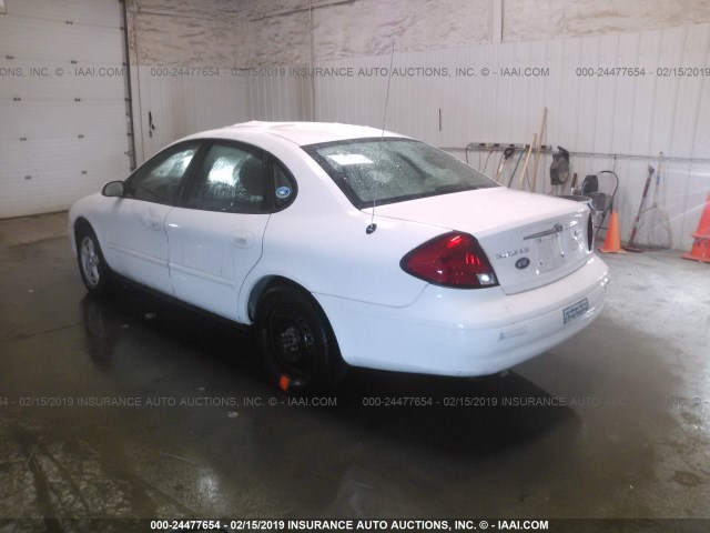 1FAFP55293G236600 - 2003 FORD TAURUS SES WHITE photo 3