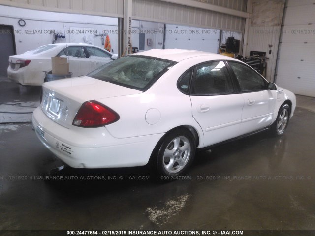 1FAFP55293G236600 - 2003 FORD TAURUS SES WHITE photo 4