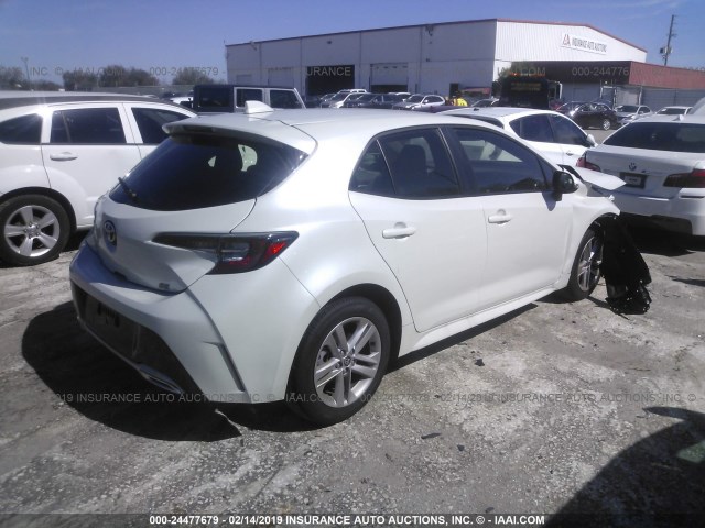 JTNK4RBE6K3023676 - 2019 TOYOTA COROLLA SE/XSE WHITE photo 4