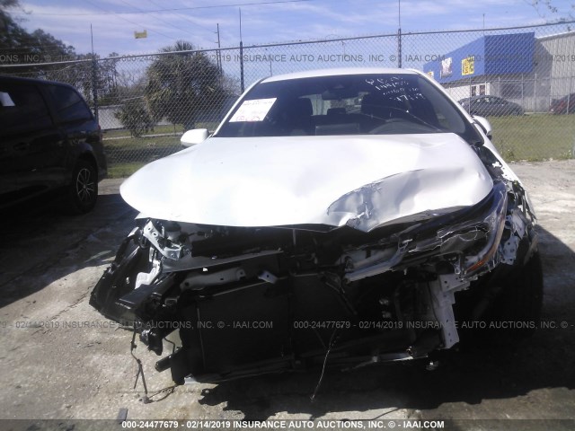 JTNK4RBE6K3023676 - 2019 TOYOTA COROLLA SE/XSE WHITE photo 6