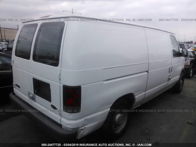 1FTRE14W76DB13507 - 2006 FORD ECONOLINE E150 VAN WHITE photo 4