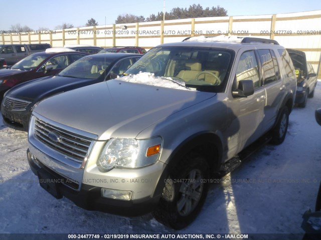 1FMEU73E57UB57192 - 2007 FORD EXPLORER XLT SILVER photo 2