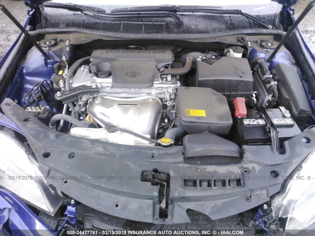4T1BF1FK1FU884677 - 2015 TOYOTA CAMRY LE/XLE/SE/XSE BLUE photo 10