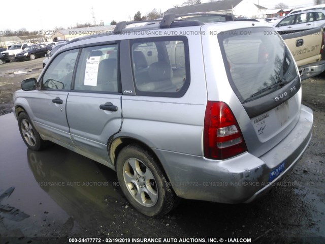 JF1SG65673H768672 - 2003 SUBARU FORESTER 2.5XS SILVER photo 3