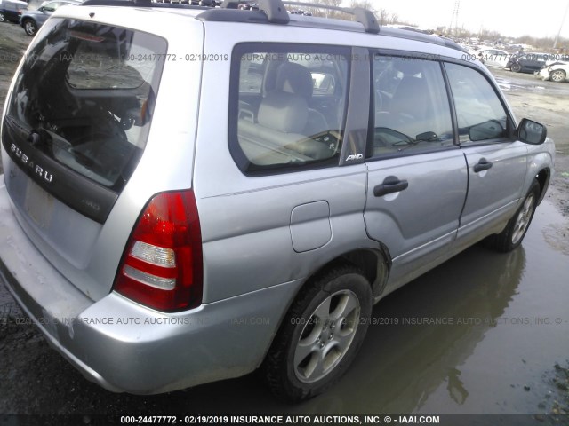 JF1SG65673H768672 - 2003 SUBARU FORESTER 2.5XS SILVER photo 4