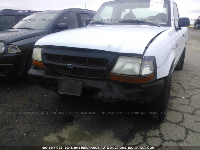 1FTYR10U2WPA87448 - 1998 FORD RANGER WHITE photo 6