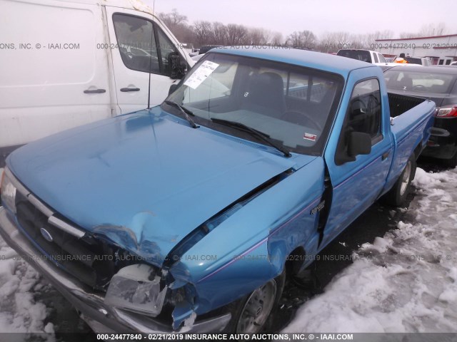 1FTCR10A6RPA13552 - 1994 FORD RANGER BLUE photo 2