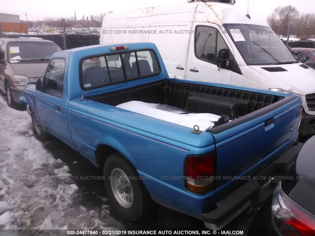 1FTCR10A6RPA13552 - 1994 FORD RANGER BLUE photo 3