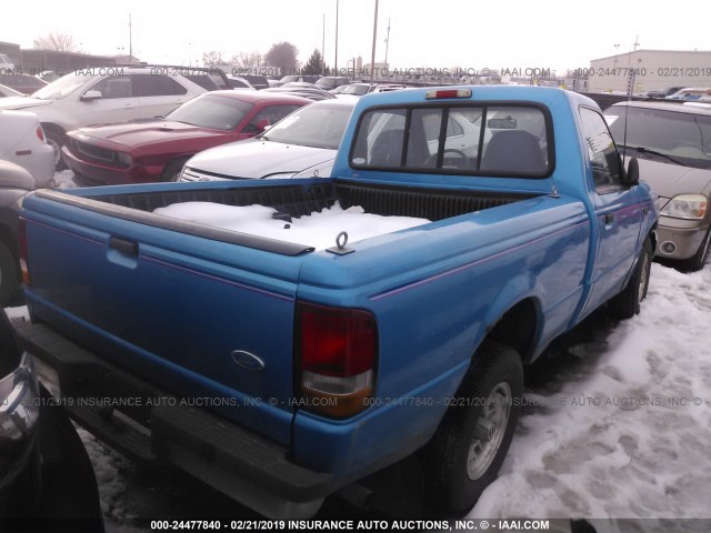 1FTCR10A6RPA13552 - 1994 FORD RANGER BLUE photo 4