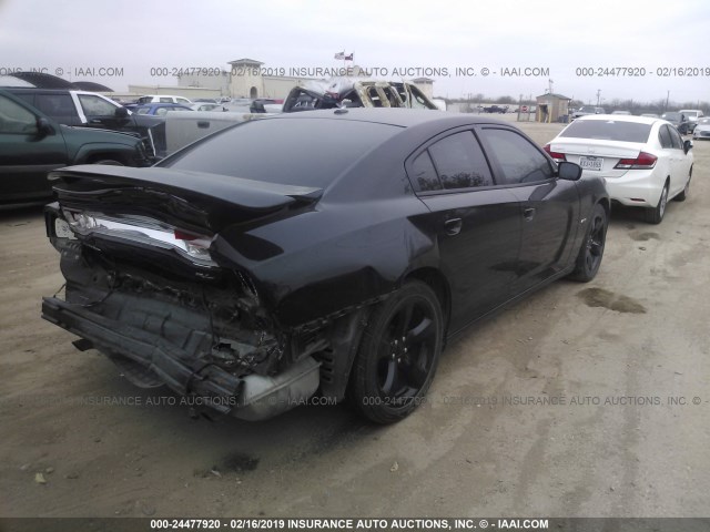 2C3CDXCTXDH725059 - 2013 DODGE CHARGER R/T BLACK photo 4