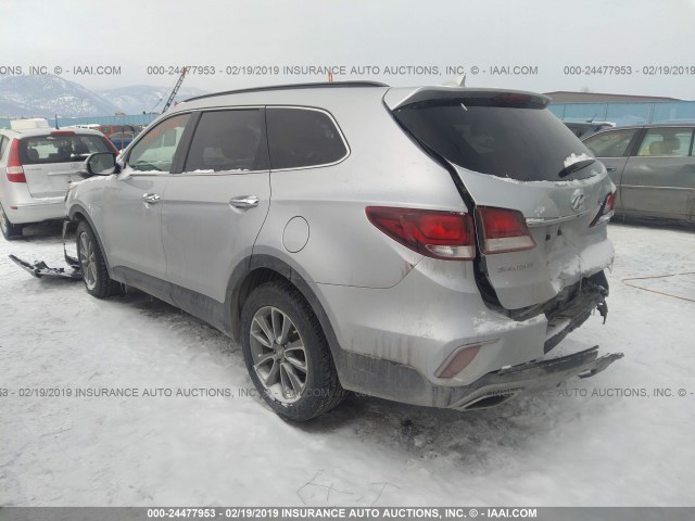 KM8SM4HF7HU182289 - 2017 HYUNDAI SANTA FE SE SILVER photo 3