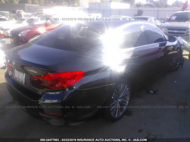 WBAJA9C52KB388527 - 2019 BMW 530E BLACK photo 4