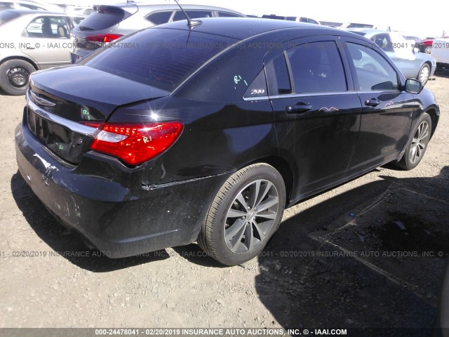 1C3CCBBG6CN267844 - 2012 CHRYSLER 200 TOURING BLACK photo 4