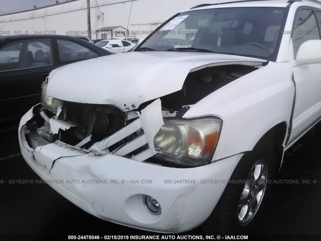 JTEDP21A160104162 - 2006 TOYOTA HIGHLANDER LIMITED WHITE photo 6