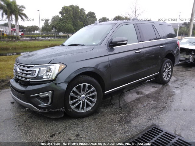 1FMJU1KT9JEA41460 - 2018 FORD EXPEDITION LIMITED GRAY photo 2