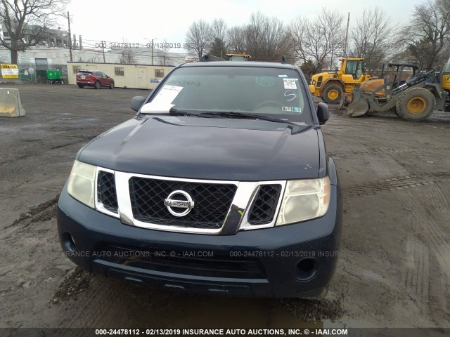 5N1AR18B68C650608 - 2008 NISSAN PATHFINDER S/LE/SE BLUE photo 6