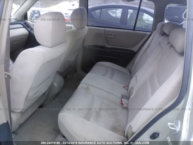 JTEHF21A320076007 - 2002 TOYOTA HIGHLANDER LIMITED TAN photo 8