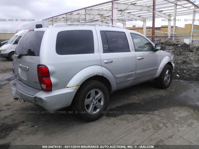 1D8HB58NX8F135393 - 2008 DODGE DURANGO LIMITED SILVER photo 4