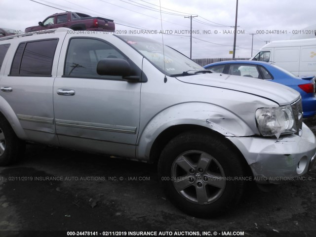 1D8HB58NX8F135393 - 2008 DODGE DURANGO LIMITED SILVER photo 6