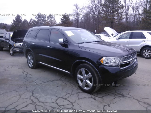 1C4RDJEG9CC108353 - 2012 DODGE DURANGO CITADEL BLACK photo 1