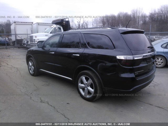 1C4RDJEG9CC108353 - 2012 DODGE DURANGO CITADEL BLACK photo 3