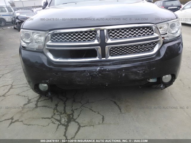 1C4RDJEG9CC108353 - 2012 DODGE DURANGO CITADEL BLACK photo 6