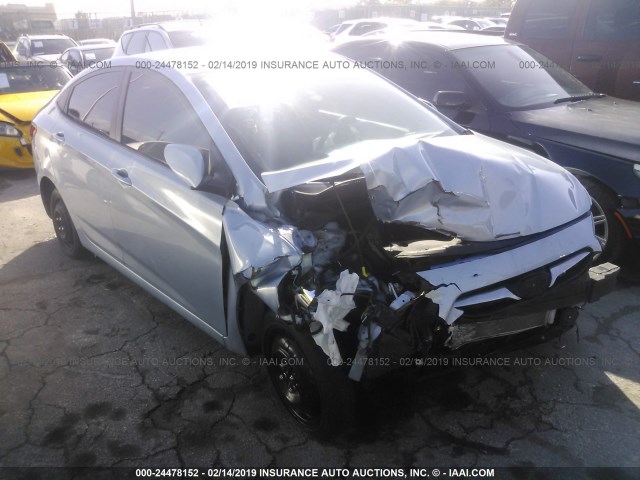 KMHCT4AE5EU608114 - 2014 HYUNDAI ACCENT GLS/GS BLUE photo 6