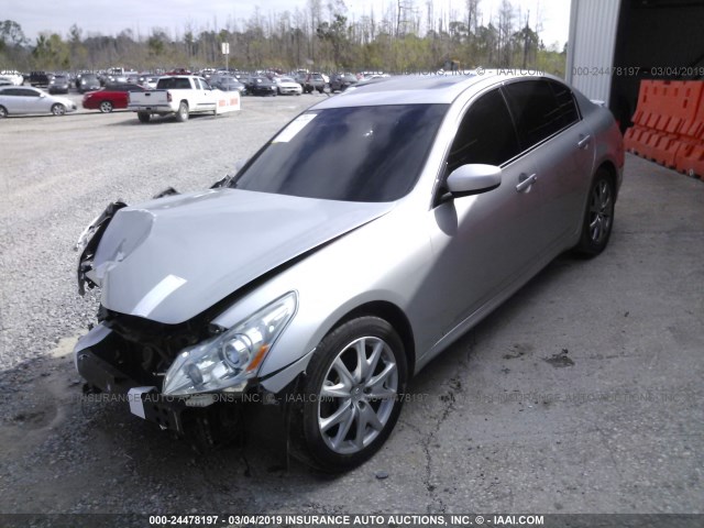 JN1CV6AR3BM411521 - 2011 INFINITI G37 SILVER photo 2