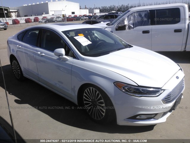 3FA6P0D98JR188644 - 2018 FORD FUSION TITANIUM/PLATINUM WHITE photo 1