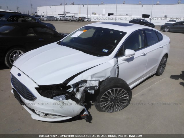 3FA6P0D98JR188644 - 2018 FORD FUSION TITANIUM/PLATINUM WHITE photo 2