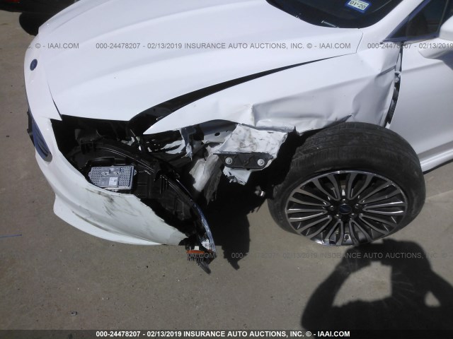 3FA6P0D98JR188644 - 2018 FORD FUSION TITANIUM/PLATINUM WHITE photo 6