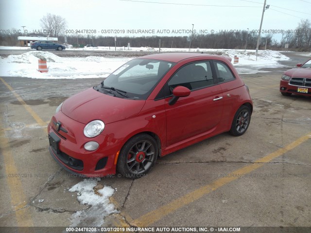 3C3CFFFH0FT537172 - 2015 FIAT 500 ABARTH RED photo 2