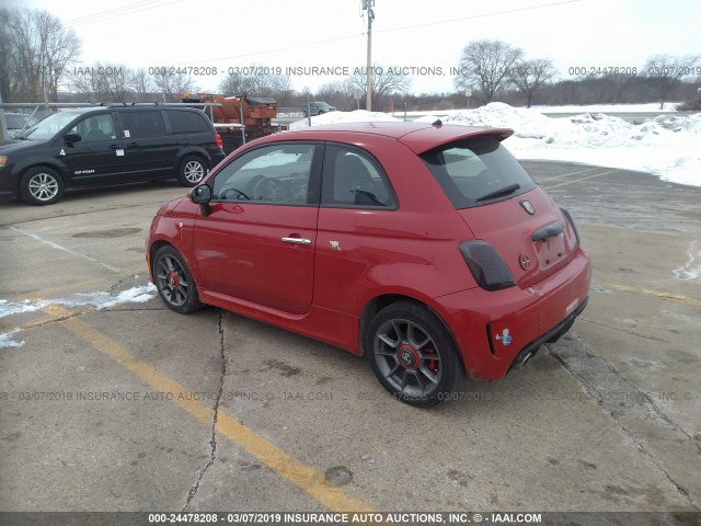 3C3CFFFH0FT537172 - 2015 FIAT 500 ABARTH RED photo 3