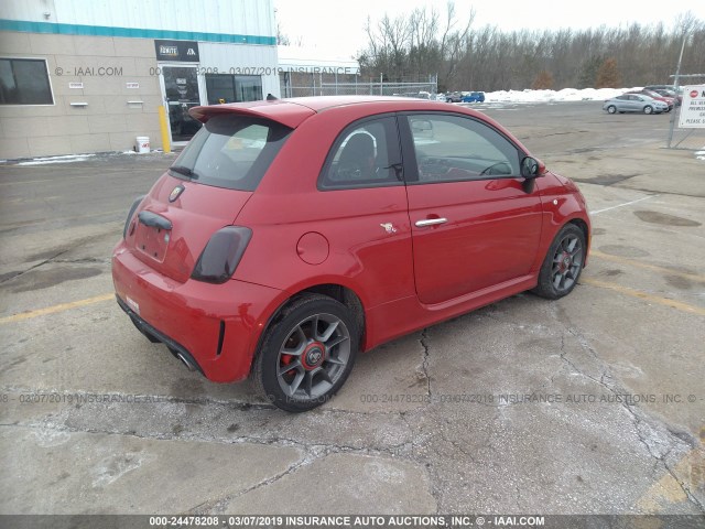 3C3CFFFH0FT537172 - 2015 FIAT 500 ABARTH RED photo 4