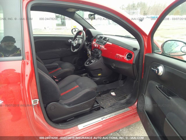 3C3CFFFH0FT537172 - 2015 FIAT 500 ABARTH RED photo 5