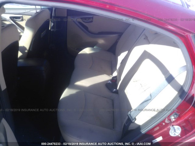 KMHDH4AE2DU532937 - 2013 HYUNDAI ELANTRA GLS/LIMITED RED photo 8