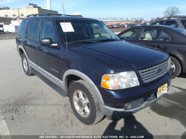 1FMZU73E42UC71808 - 2002 FORD EXPLORER XLT BLUE photo 1