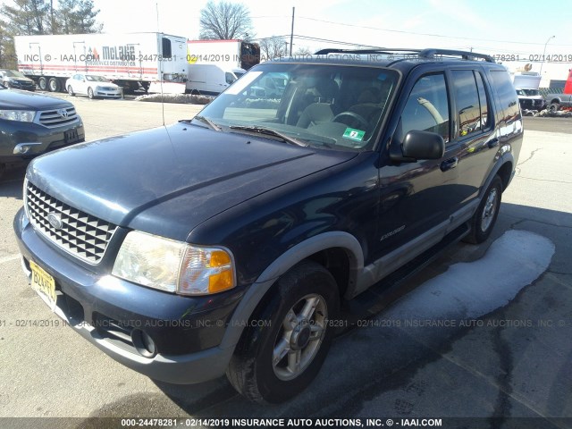 1FMZU73E42UC71808 - 2002 FORD EXPLORER XLT BLUE photo 2